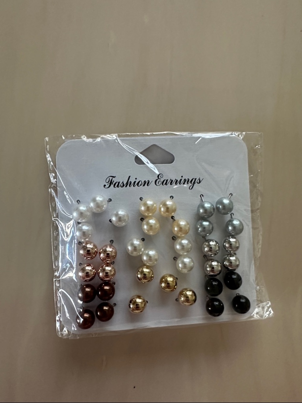 18 Assorted Pearl-Style Stud Earring Set - Multi-Color